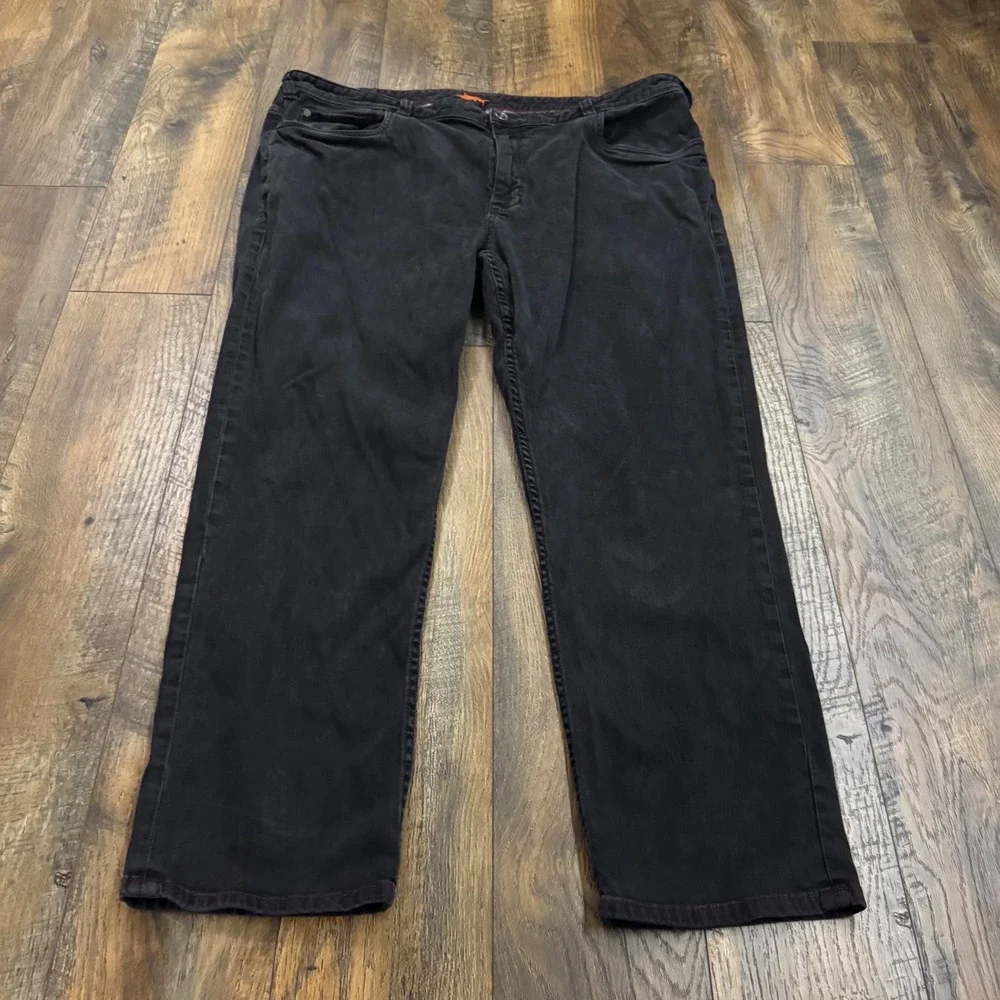 Tommy Bahama Sand Drifter Mens 44x30 Black Straight Leg Stretch Jeans Minimalist